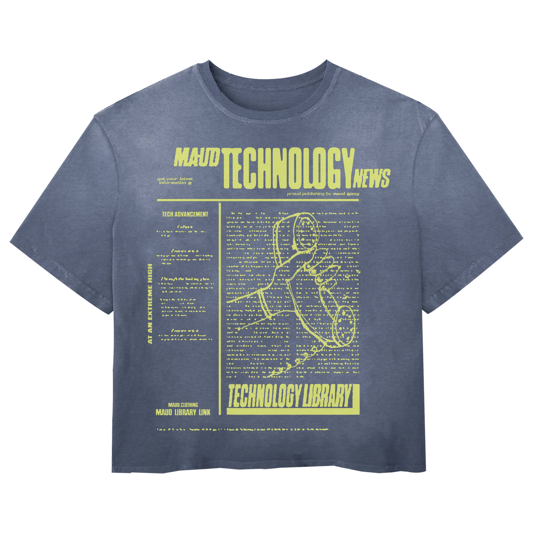 Tech News Tee - Blue - Front