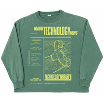 Tech News L/S Tee - Green - Front
