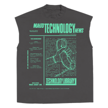 Tech News Sleeveless Tee - Grey - Front