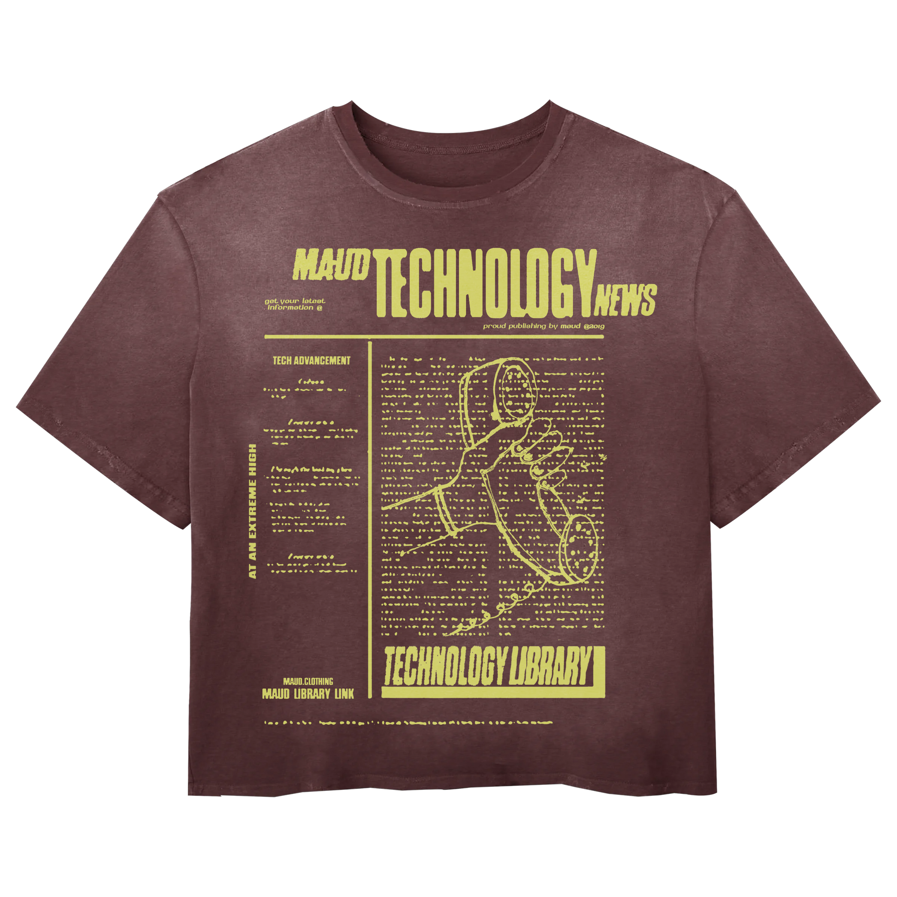 Tech News Tee - Red - Front