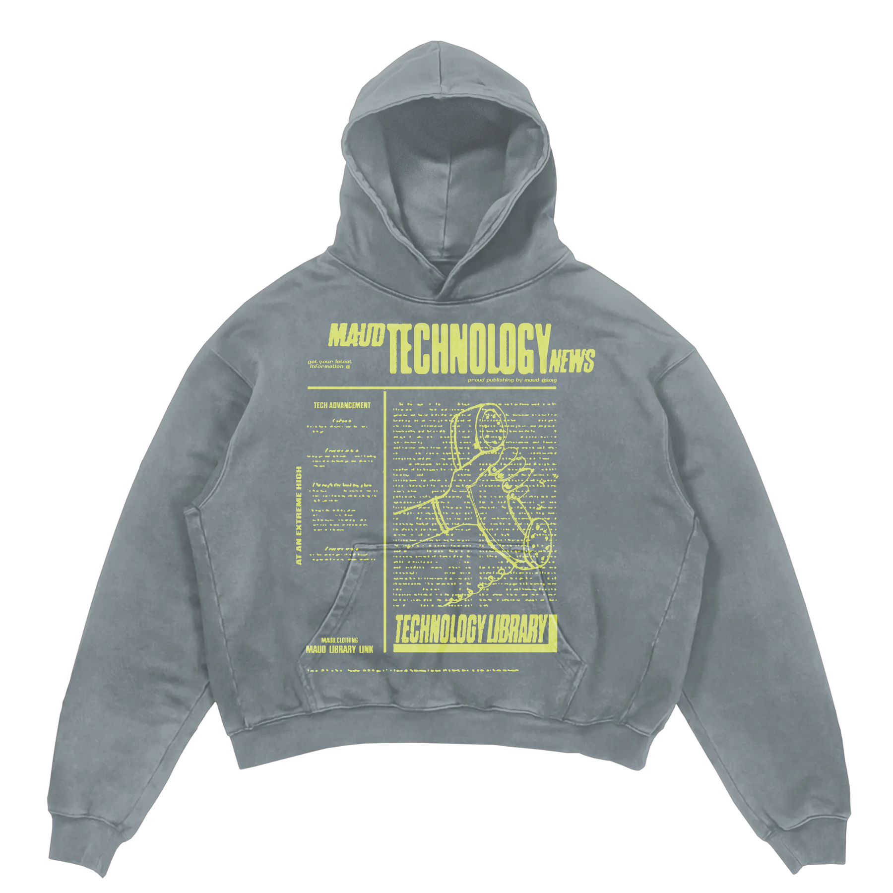 Tech News Hoodie - Sage - Front