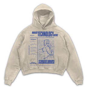 Tech News Hoodie - Sand - Front