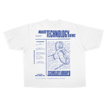 Tech News Drop Tee - White - Front