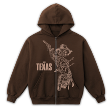 Texas Zip Up - Brown - Front