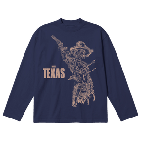 Texas Baggy L/S Tee - Blue - Front