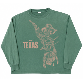 Texas L/S Tee - Green - Front