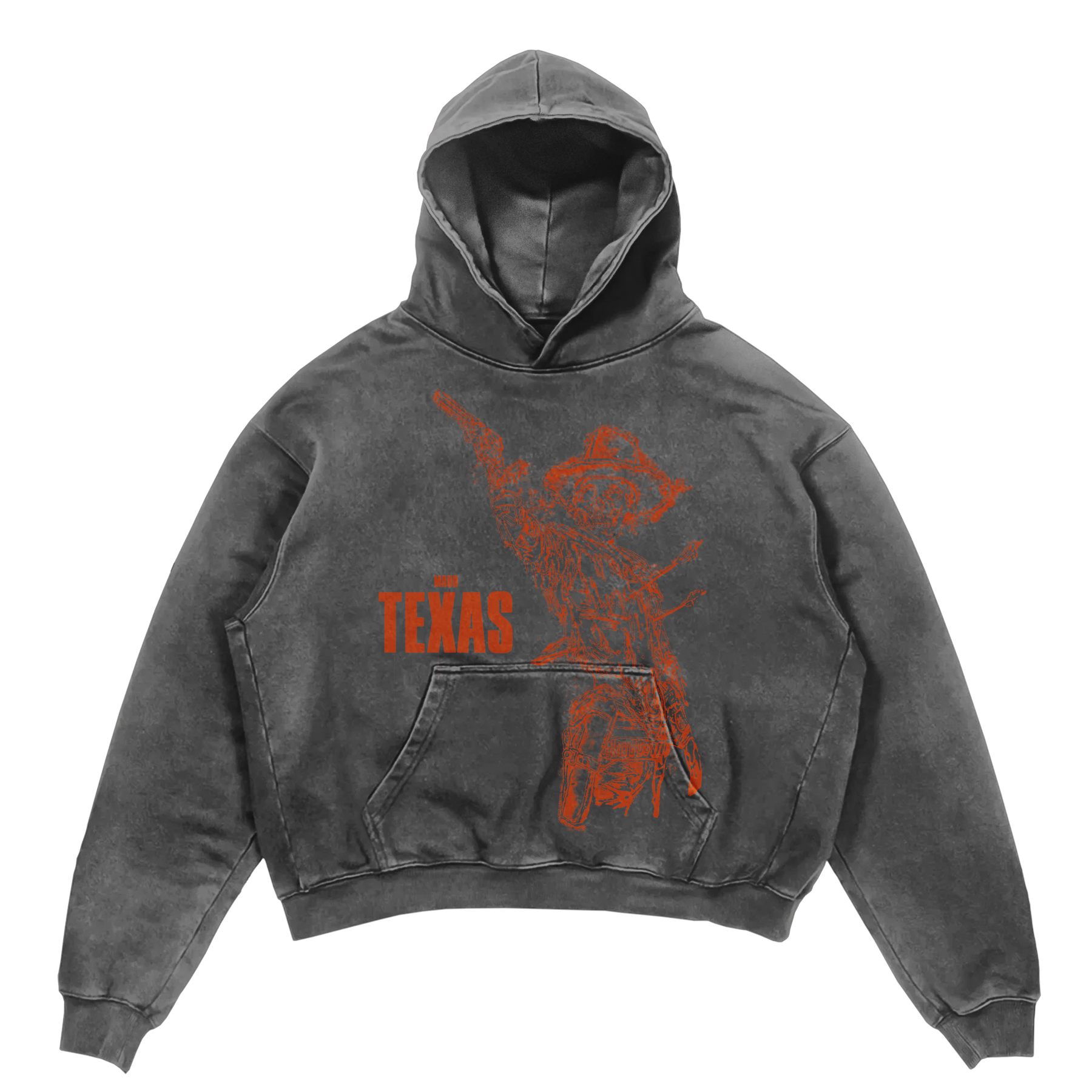 Texas Hoodie - Grey - Front