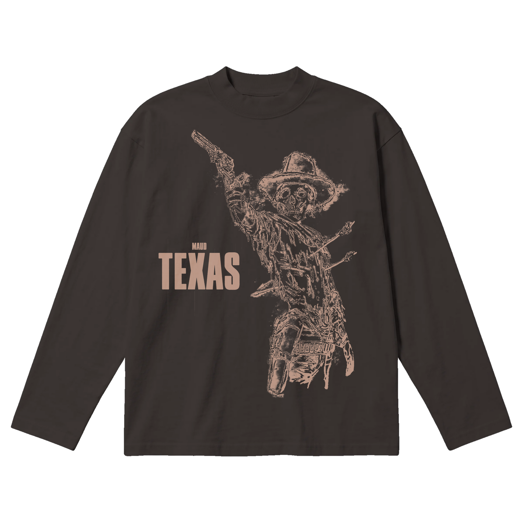 Texas Baggy L/S Tee - Off Black - Front
