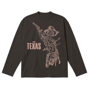 Texas Baggy L/S Tee - Off Black - Front
