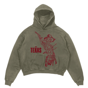 Texas Hoodie - Olive - Front