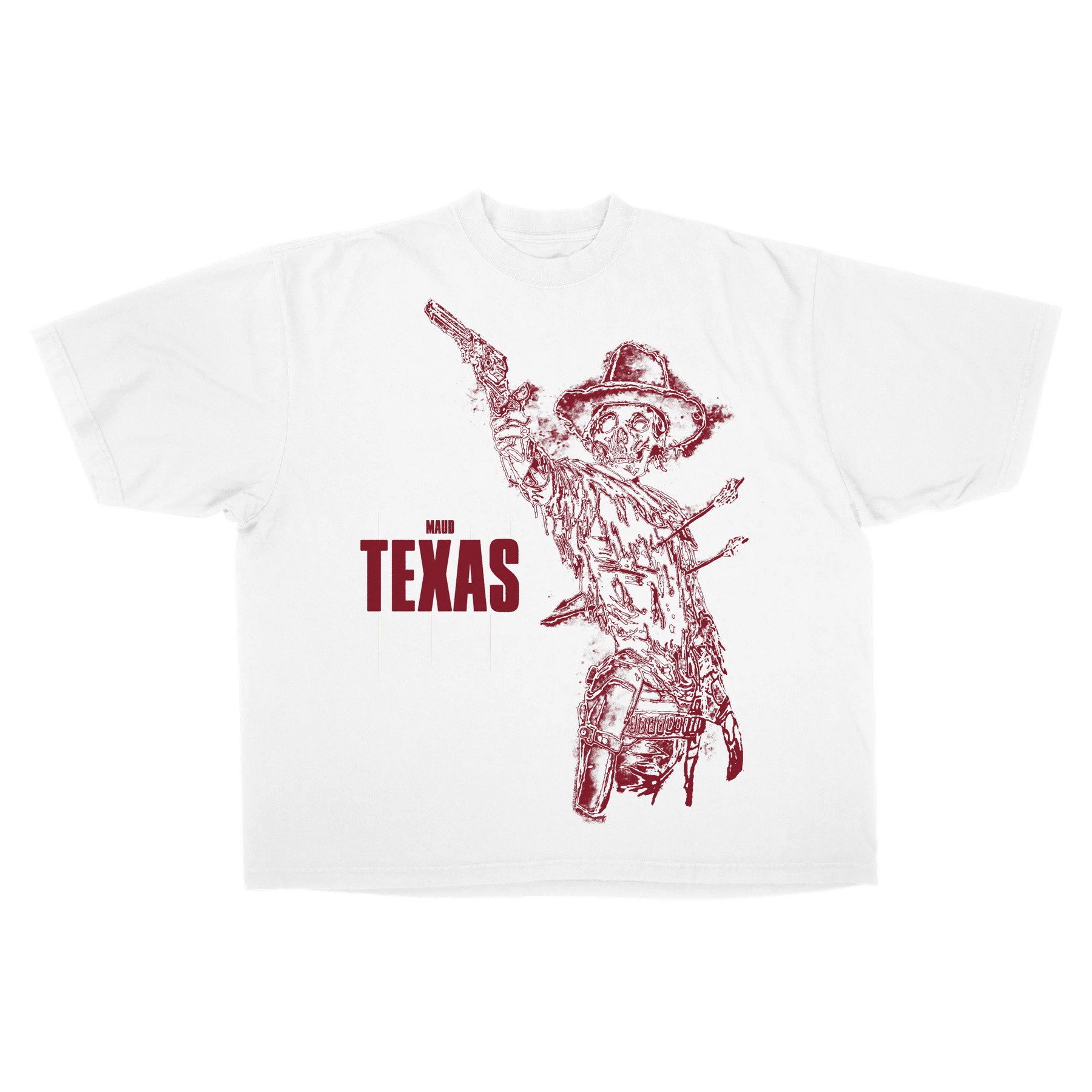 Texas Drop Tee - White - Front