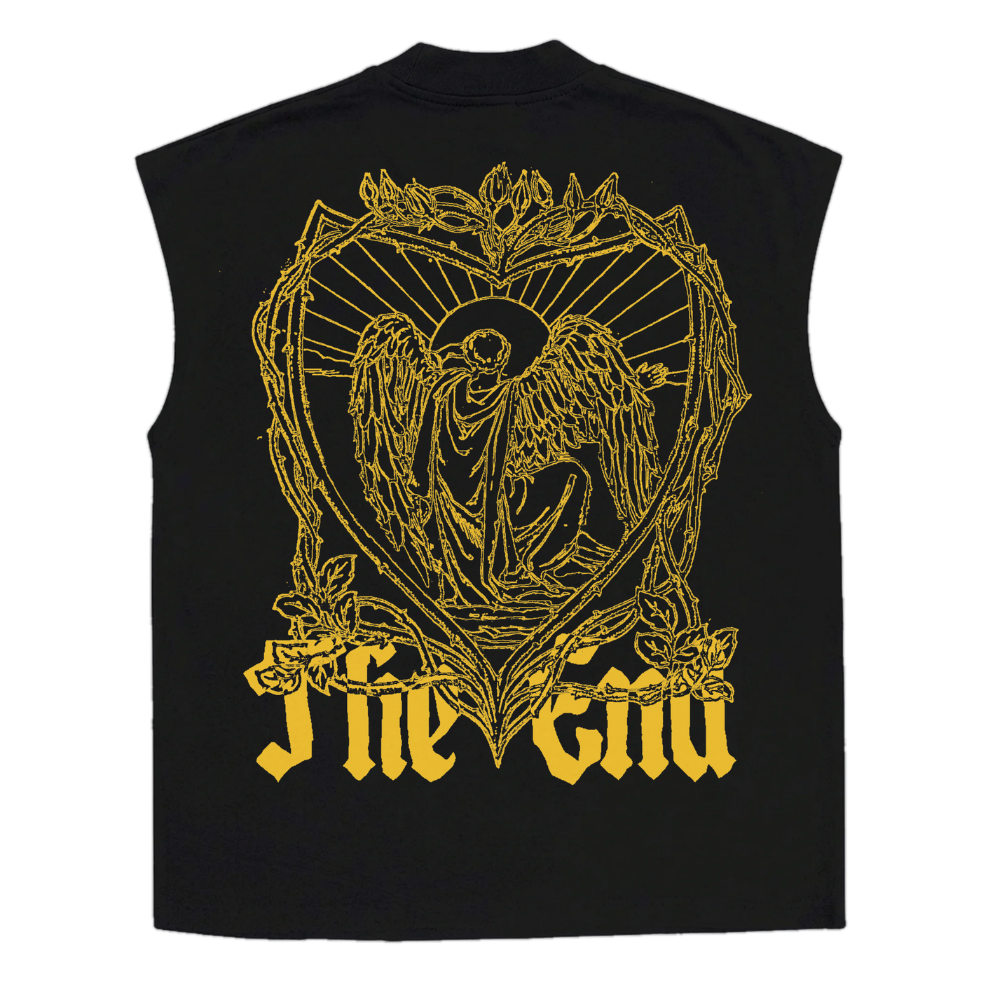 The End Sleeveless Tee - Black - Back