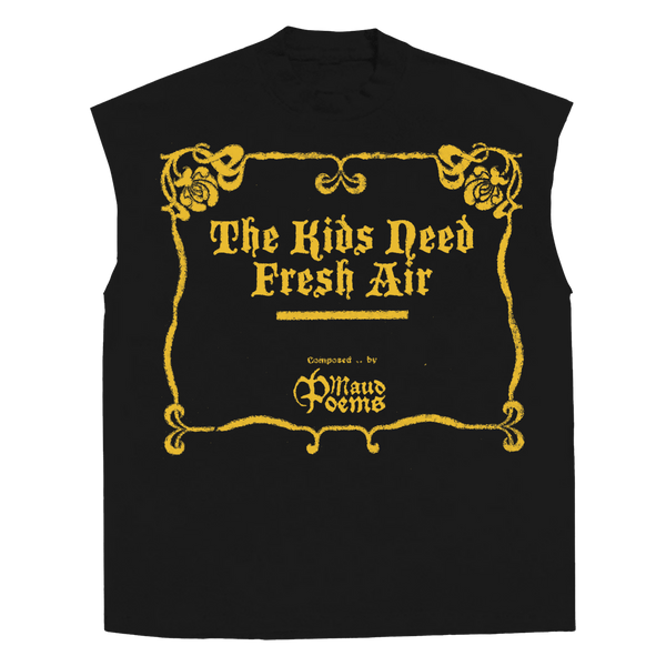 The End Sleeveless Tee - Black - Front