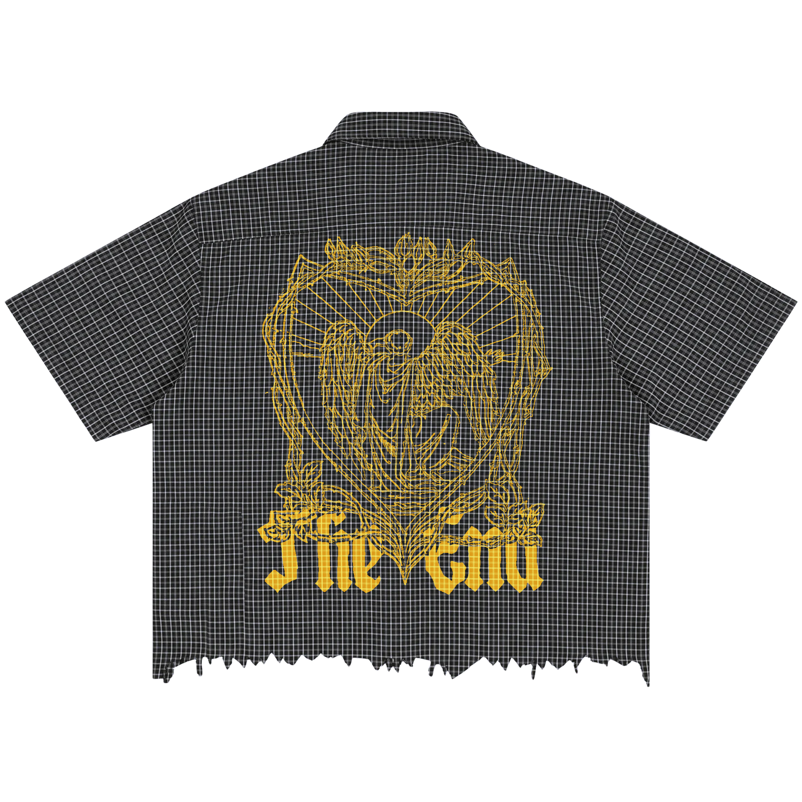 The End Distress Button Up - Back