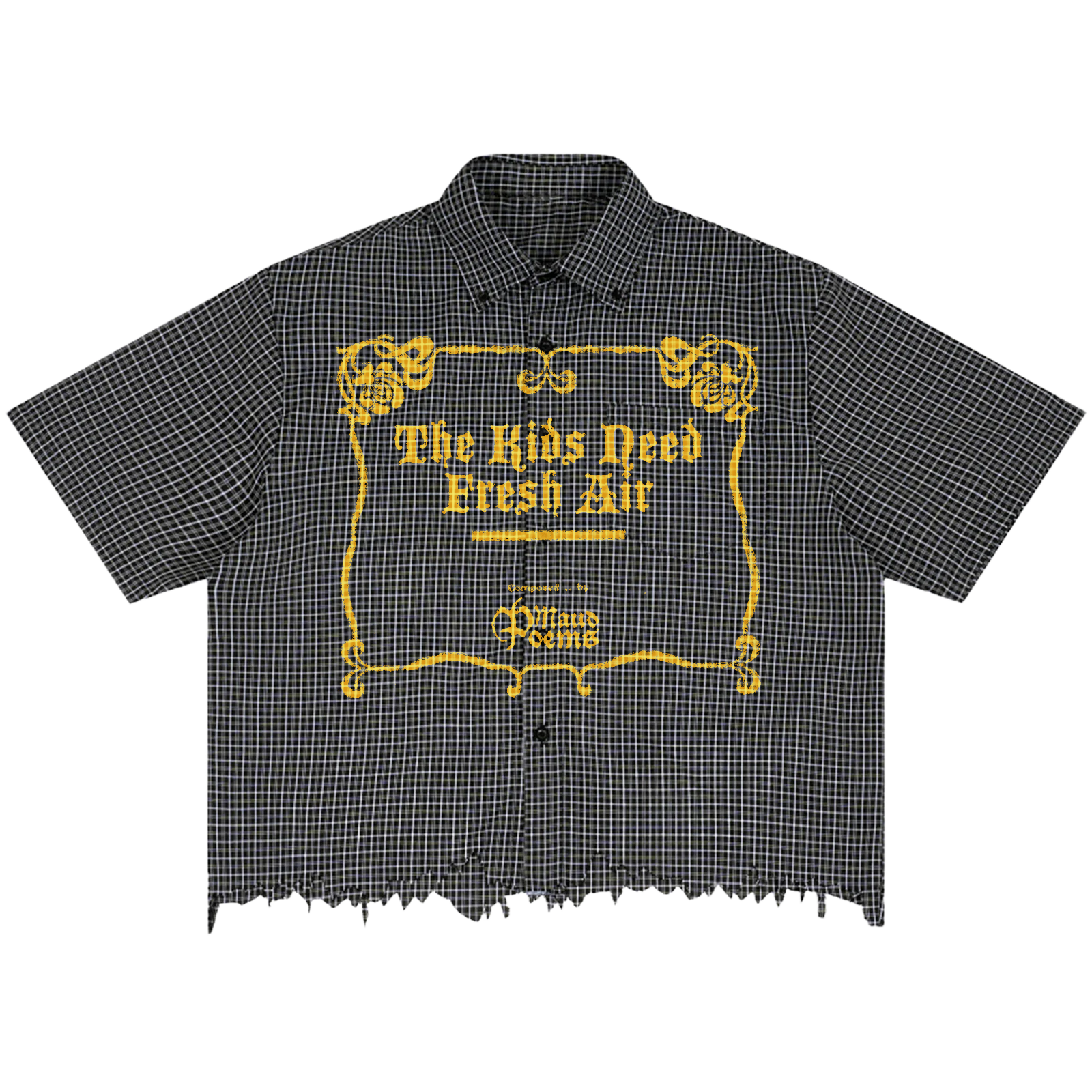 The End Distress Button Up - Front