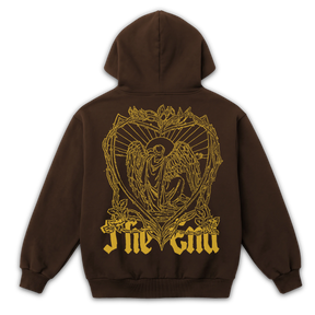 The End Zip Up - Brown - Back