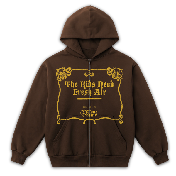 The End Zip Up - Brown - Front