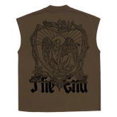 The End Sleeveless Tee - Brown - Back