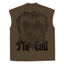 The End Sleeveless Tee - Brown - Back