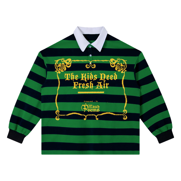 The End Stripe Polo - Green - Front
