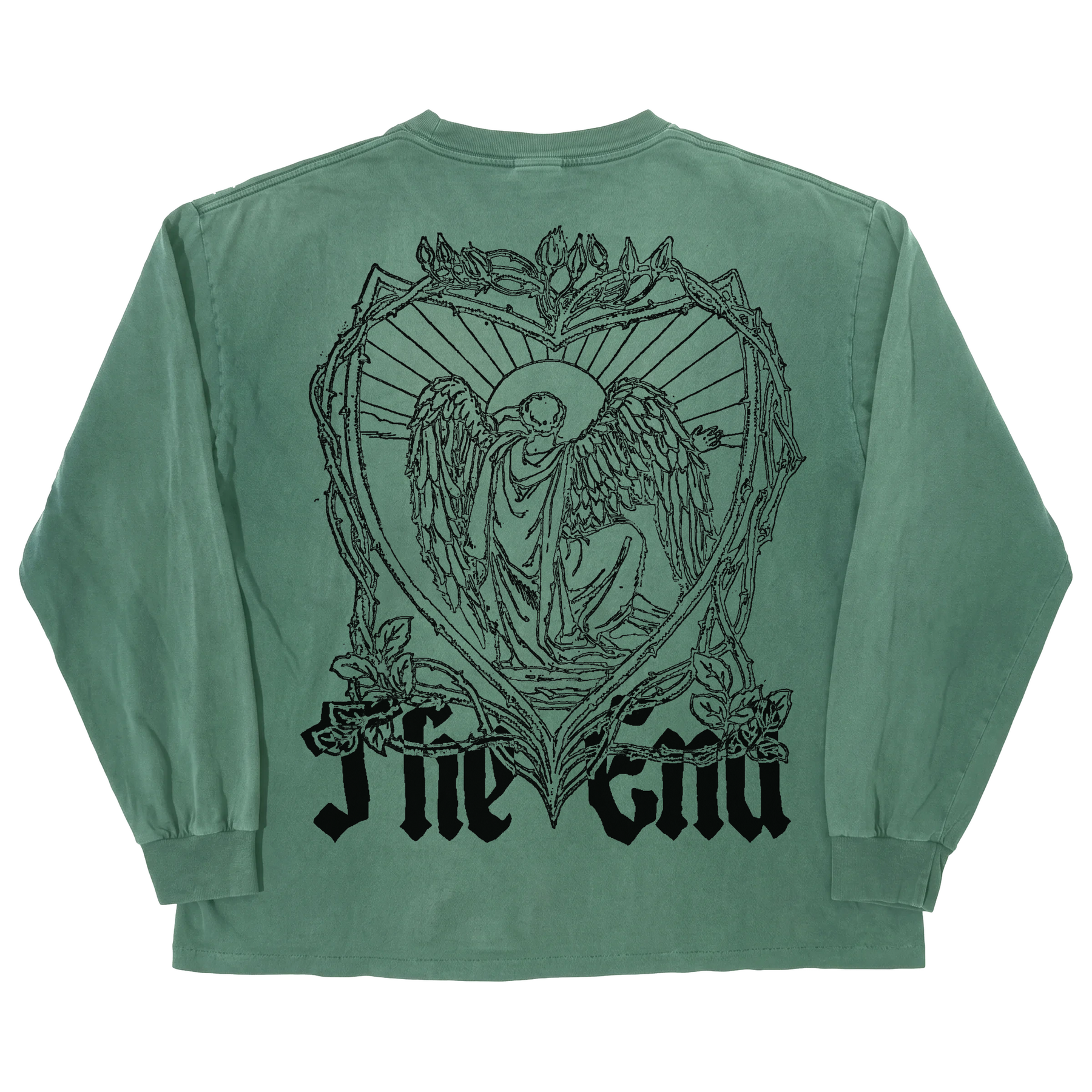 The End L/S Tee - Green - Back