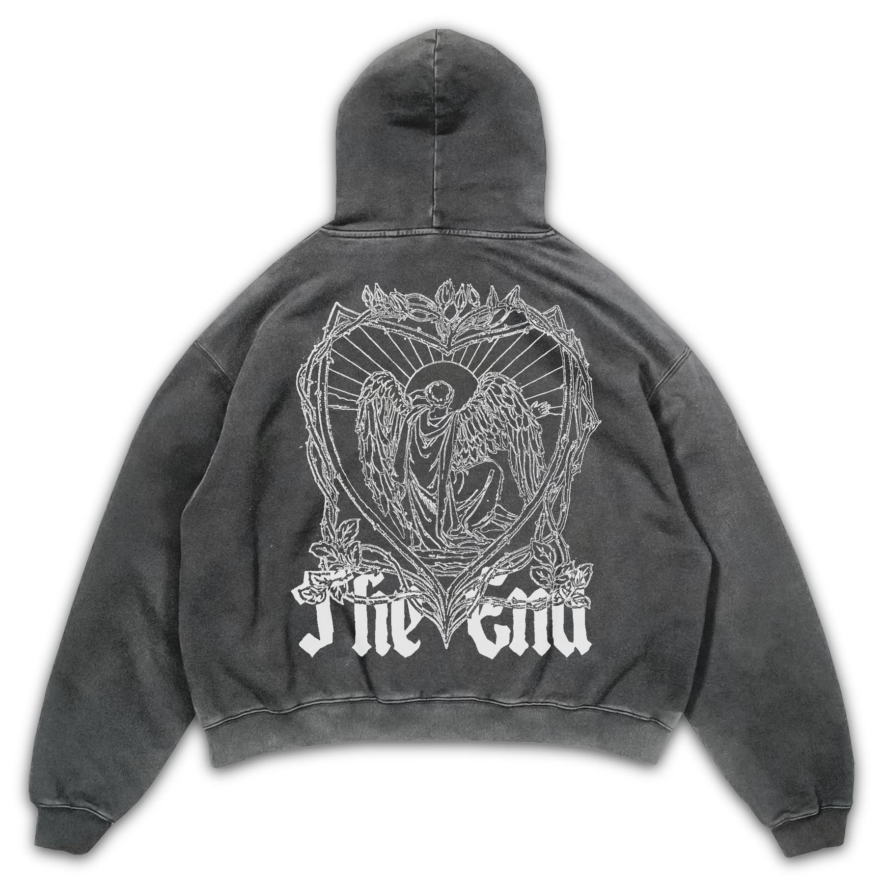 The End Hoodie - Grey - Back
