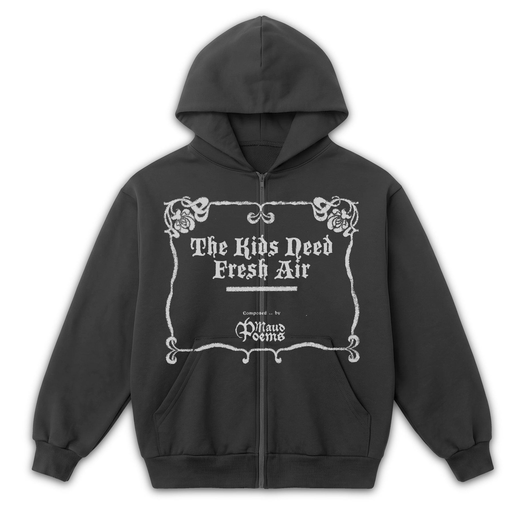 The End Zip Up - Grey - Front