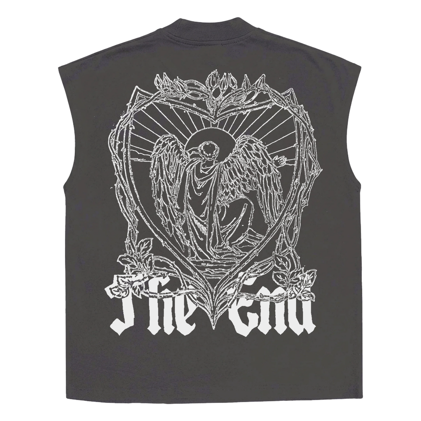 The End Sleeveless Tee - Grey - Back