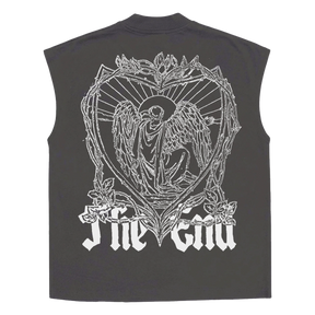 The End Sleeveless Tee - Grey - Back