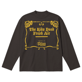 The End Baggy L/S Tee - Off Black - Front