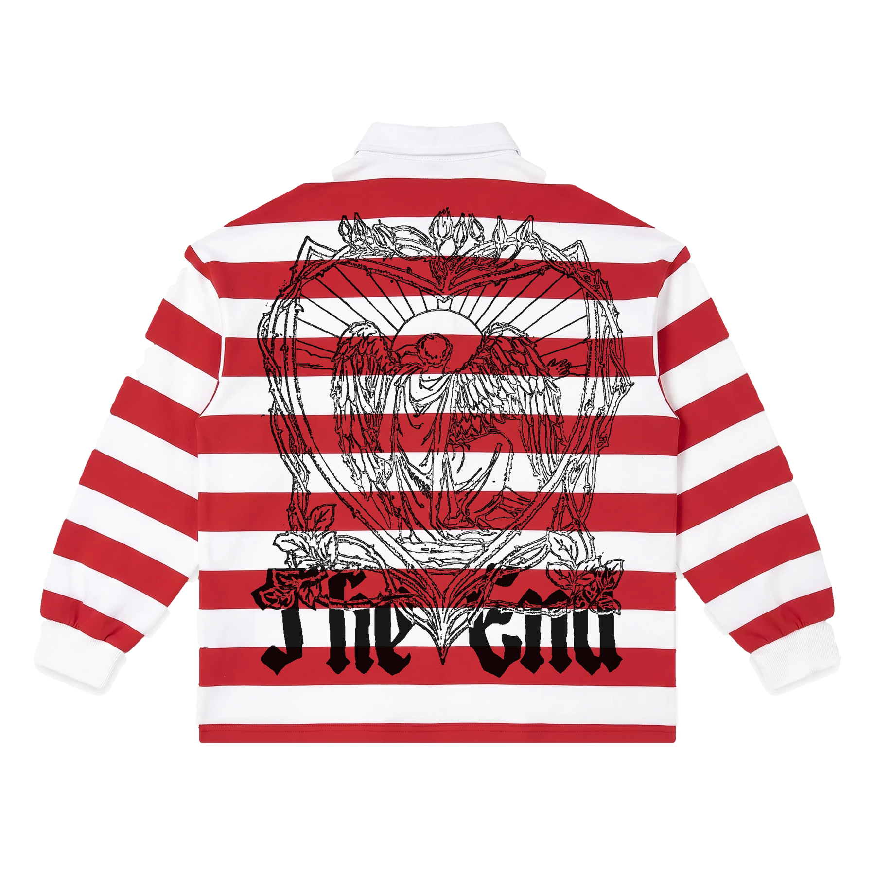 The End Stripe Polo - Red - Back