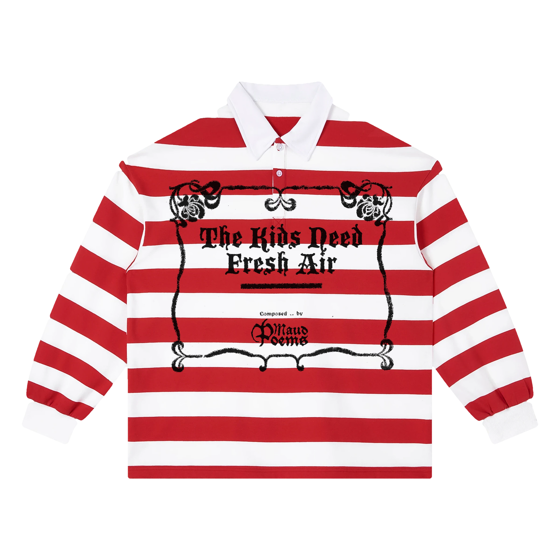 The End Stripe Polo - Red - Front