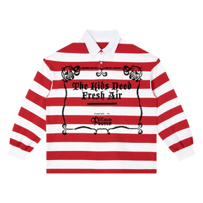 The End Stripe Polo - Red - Front