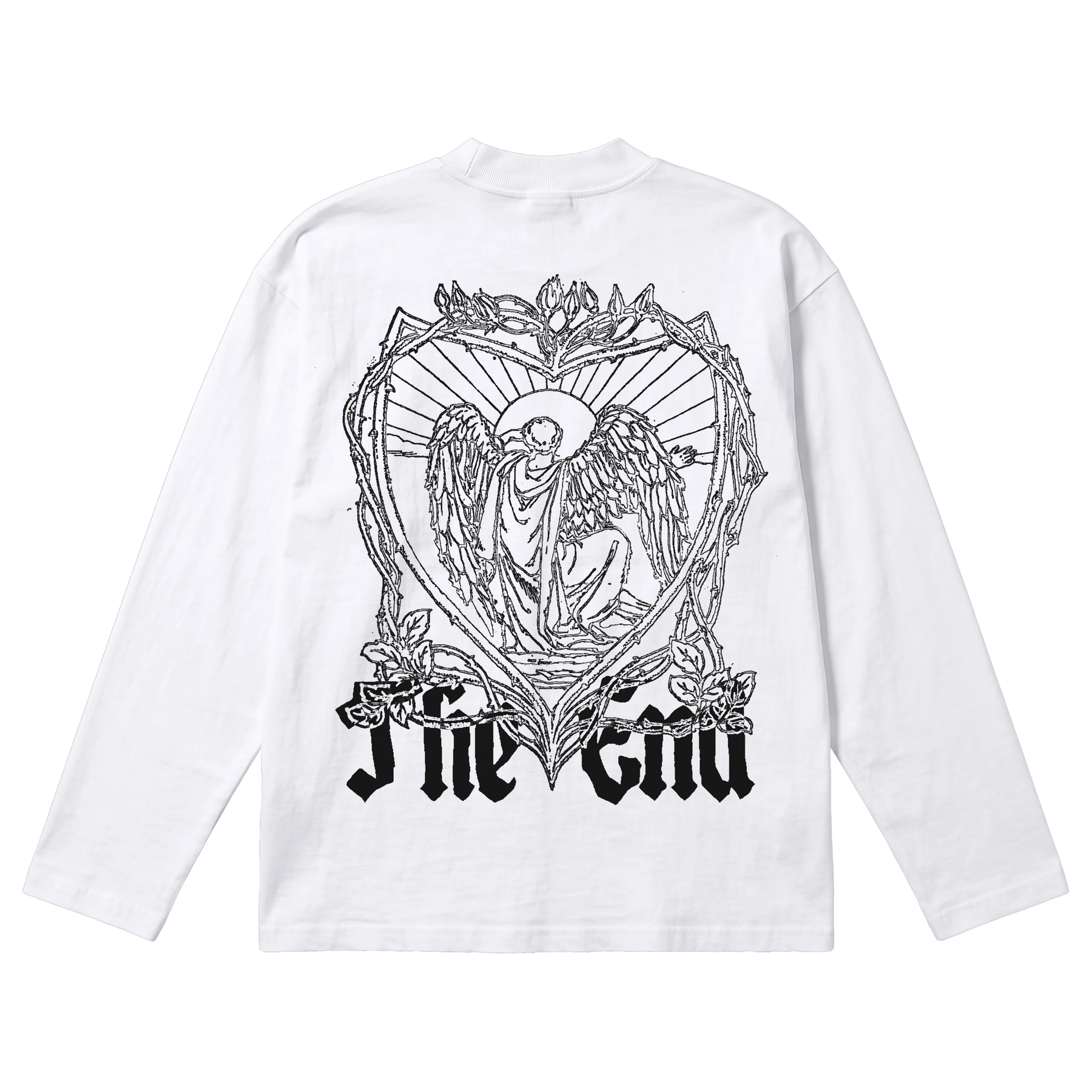 The End Baggy L/S Tee - White - Back