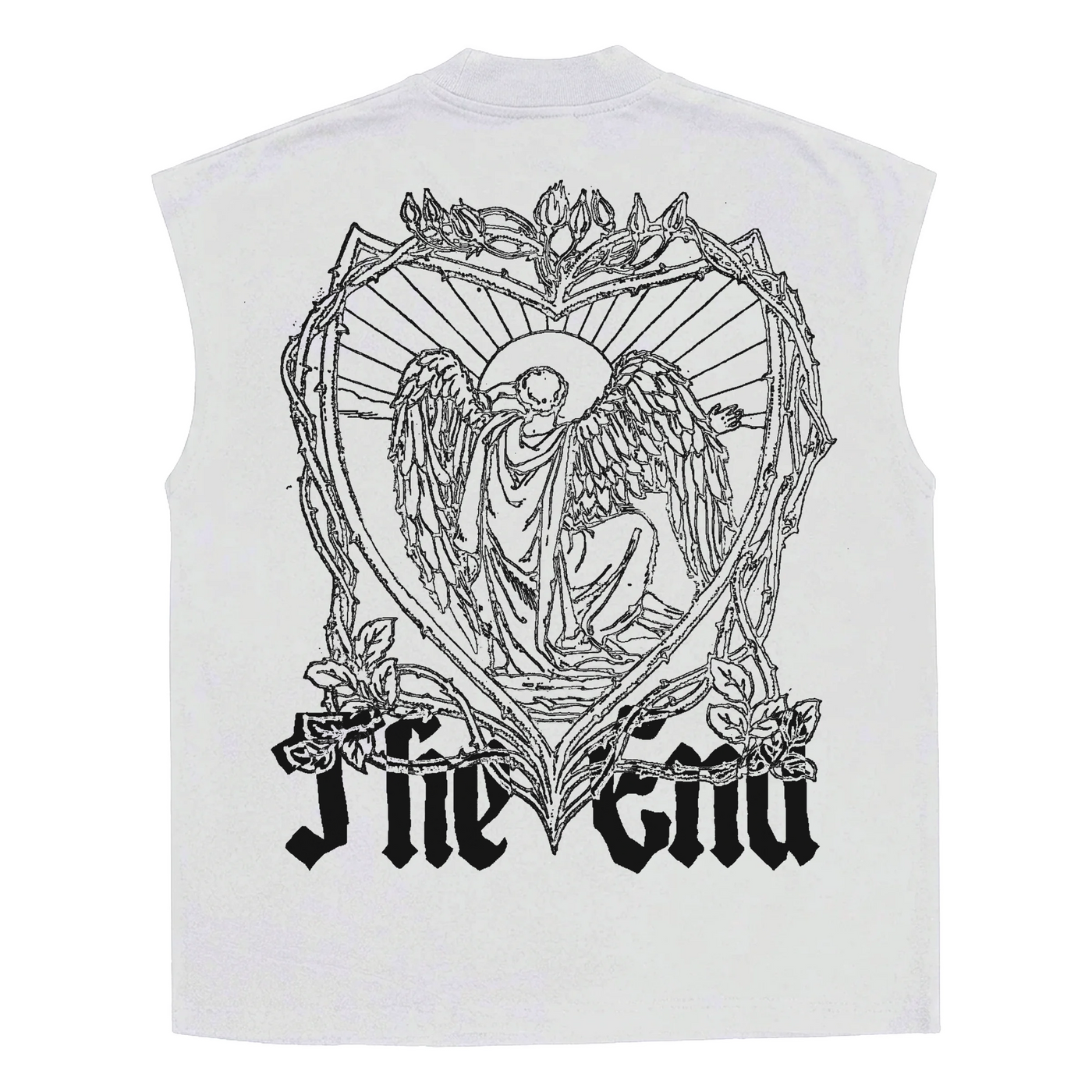 The End Sleeveless Tee - White - Back