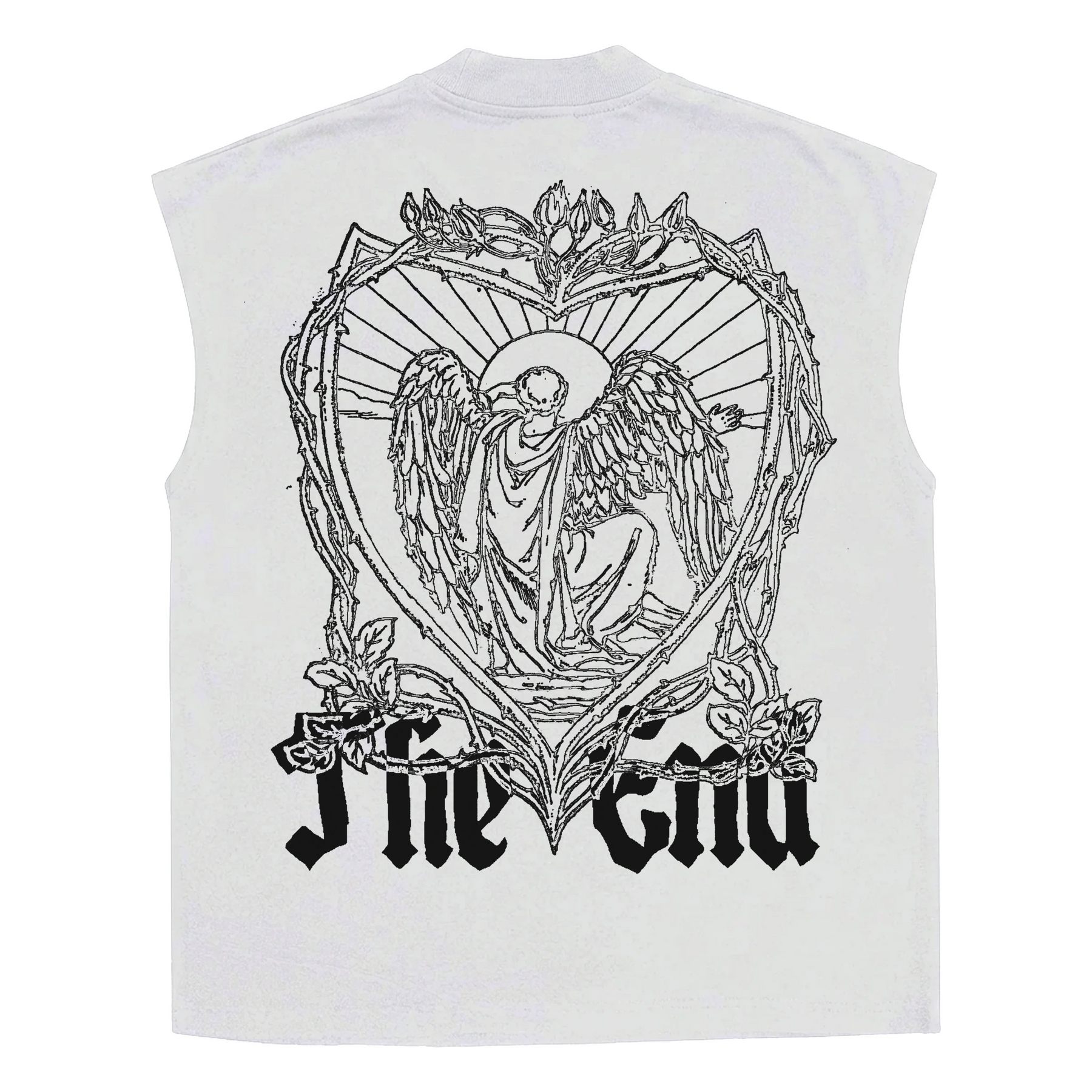 The End Sleeveless Tee - White - Back