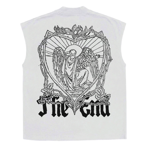 The End Sleeveless Tee - White - Back