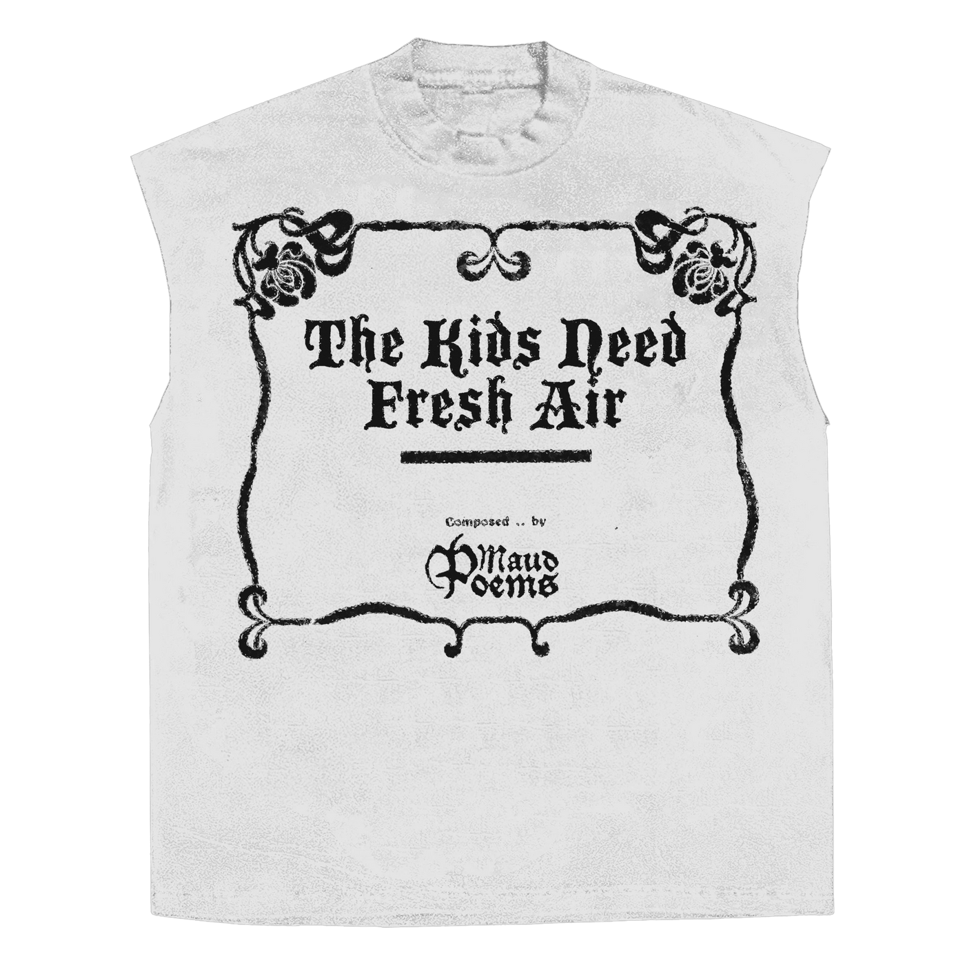 The End Sleeveless Tee - White - Front