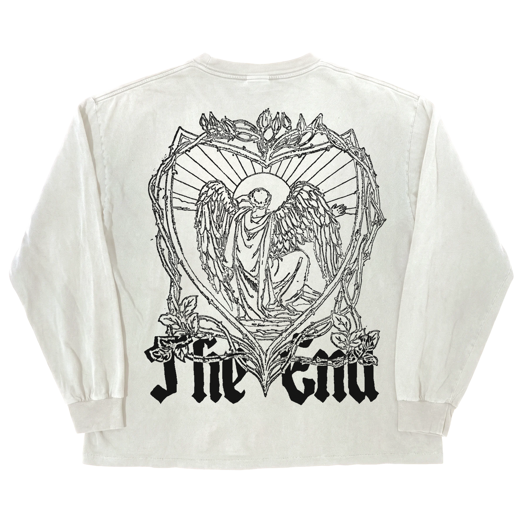 The End L/S Tee - White - Back