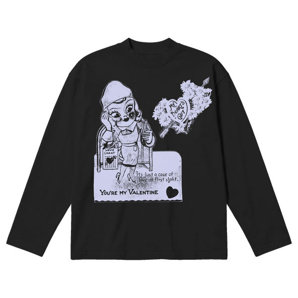 Valentine Baggy L/S Tee - Black - Front