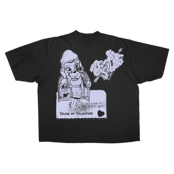 Valentine Drop Tee - Black - Front