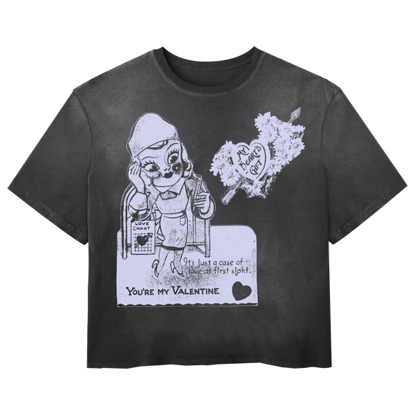 Valentine Tee - Black - Front
