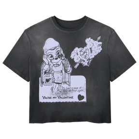 Valentine Tee - Black - Front