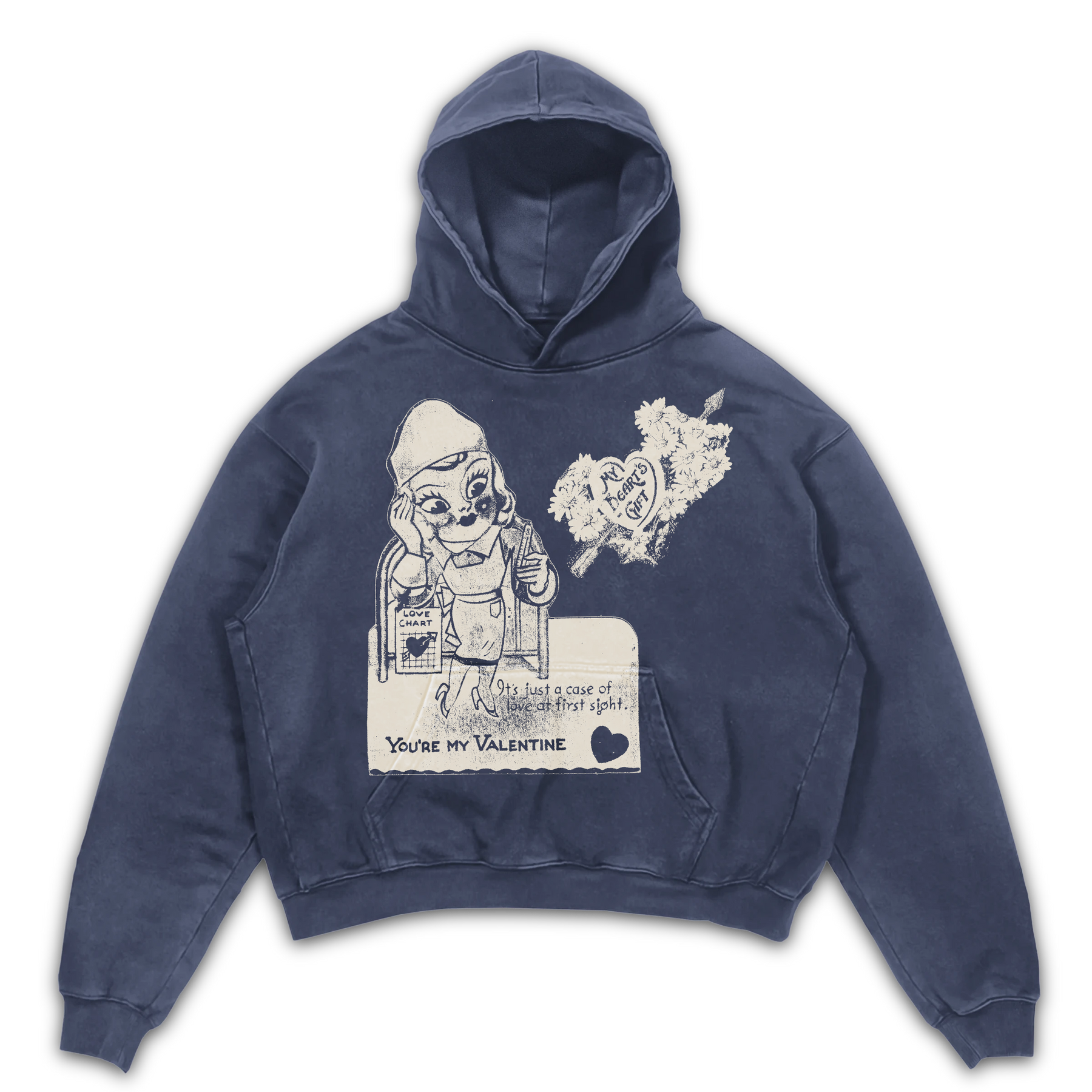 Valentine Hoodie - Blue - Front