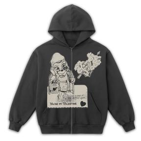 Valentine Zip Up - Grey - Front