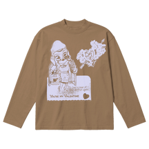 Valentine Baggy L/S Tee - Latte - Front