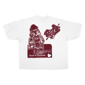 Valentine Drop Tee - White - Front