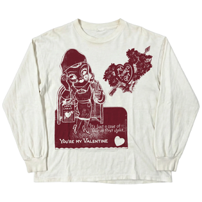 Valentine L/S Tee - White - Front