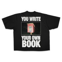 Library Tee in black — YOU WRITE YOUR OWN BOOK little free library graphic